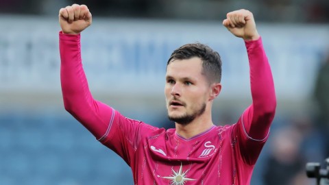 Liam Cullen celebrates