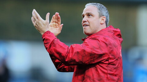 Michael Duff celebrates